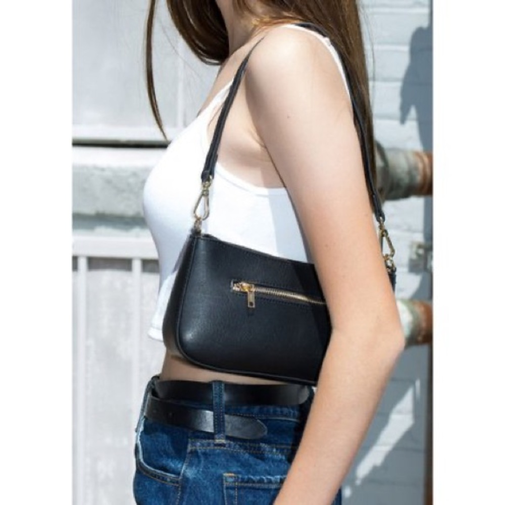 Brandy Melville Rare Black Leather Shoulder Bag